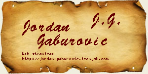 Jordan Gaburović vizit kartica